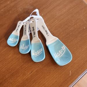 Mason Jar Blue and White Measuring Spoons